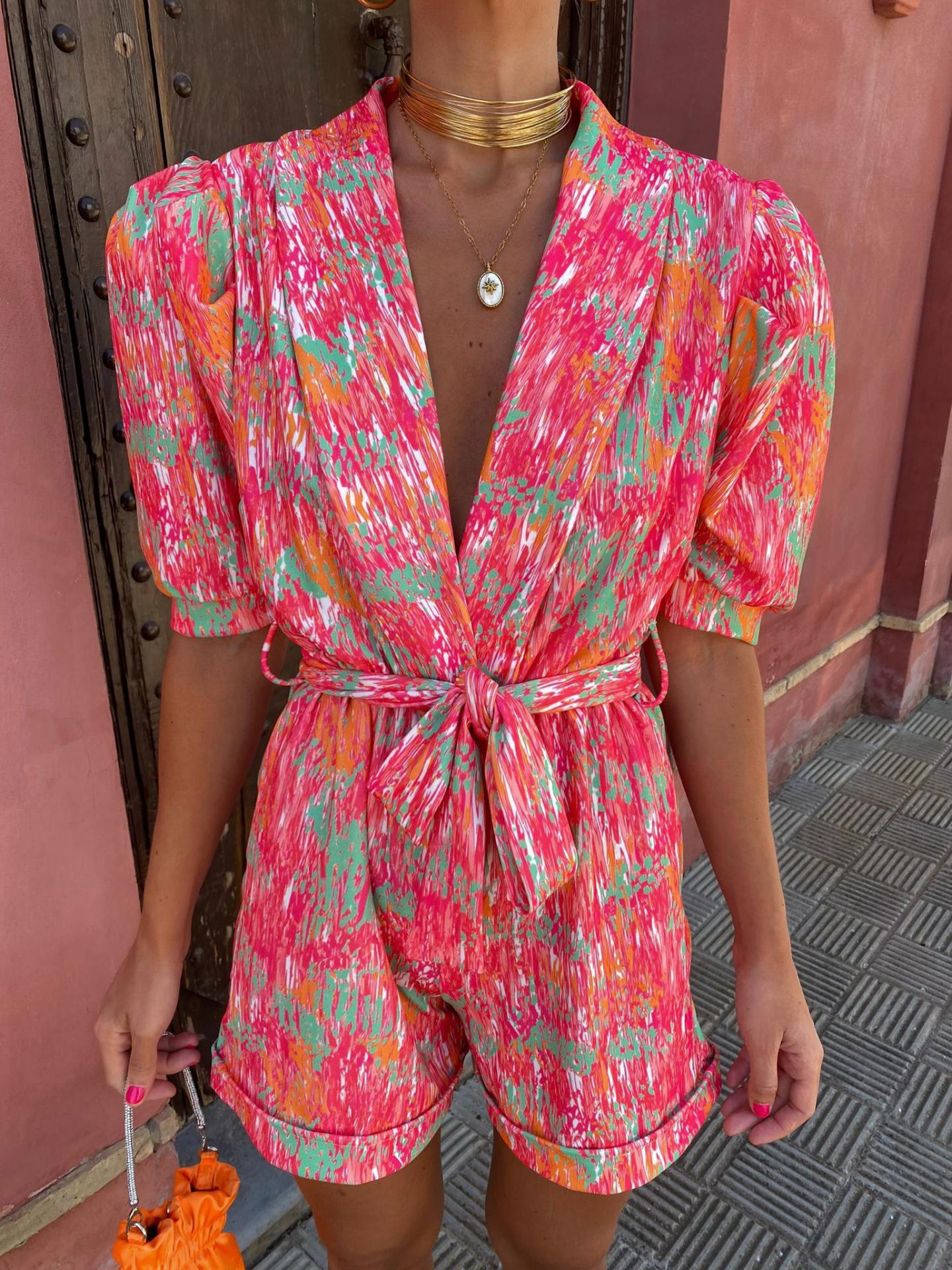 Elisa® | Vibrantly fashionable short jumpsuit