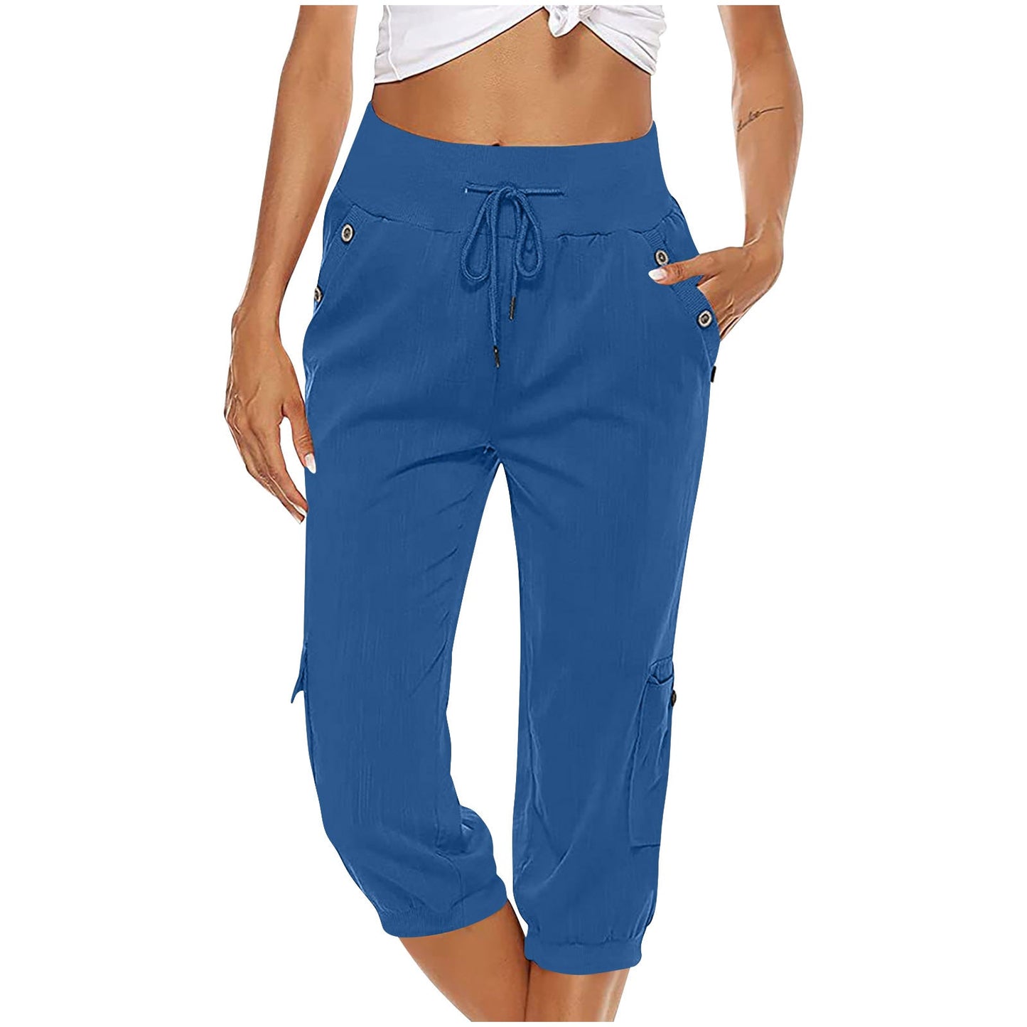 Ana® | Straight Trousers With Elastic Waist And Drawstring