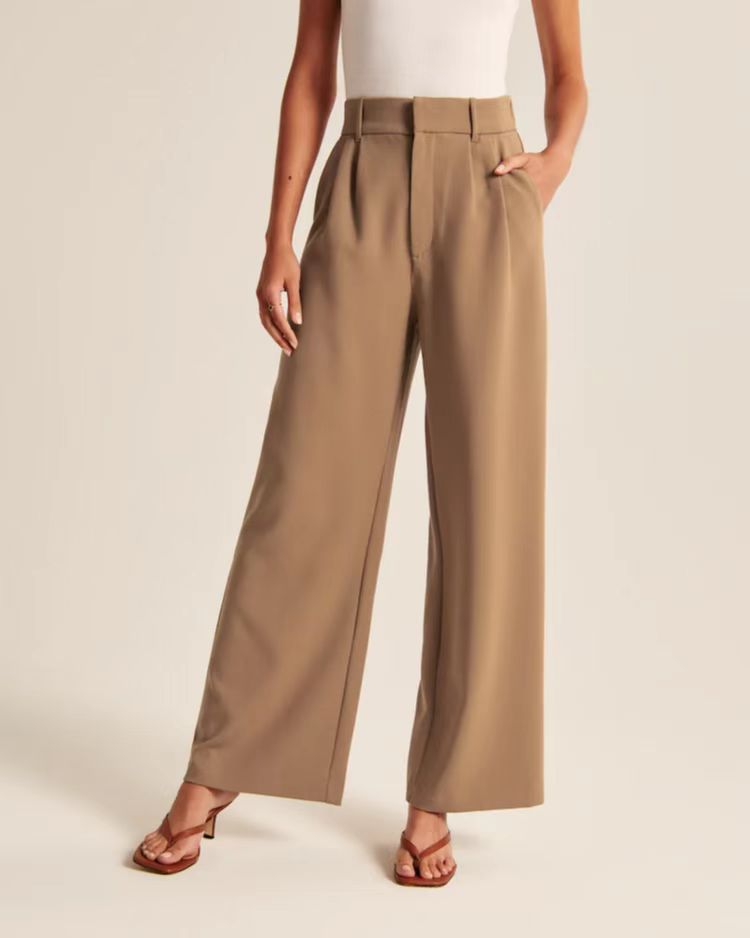 Ana® | Waffle Fabric Wide Leg Trousers