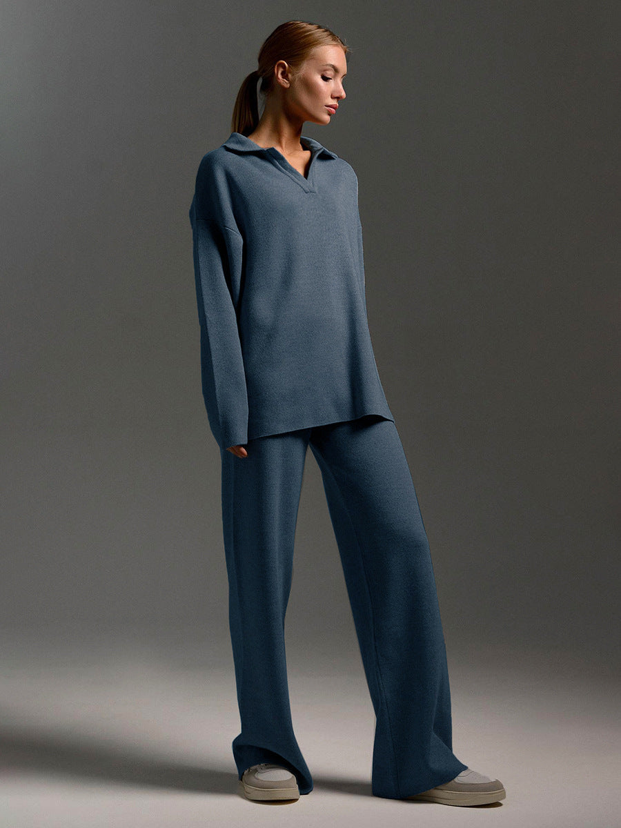 Abigail | Long sleeved polo shirt and trousers for women