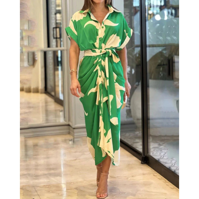 Amelia® | Women'S Floral Print Tie-Front Maxi Dress