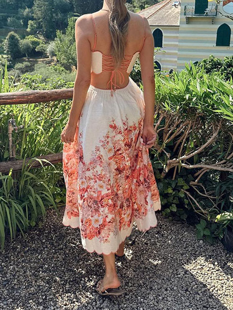 Carmen® | Floral, elegant Isabella dress with halterneck