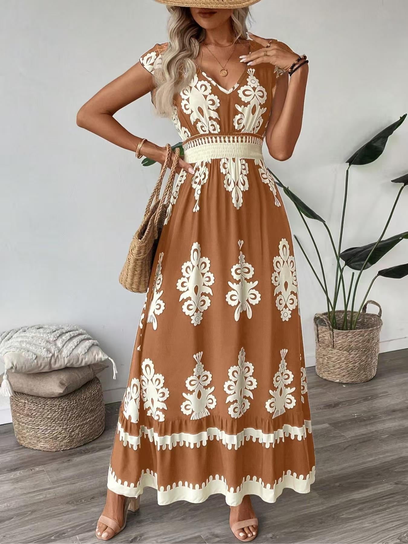 Aurora® | Women'S Embroidered V-Neck Maxi Dress