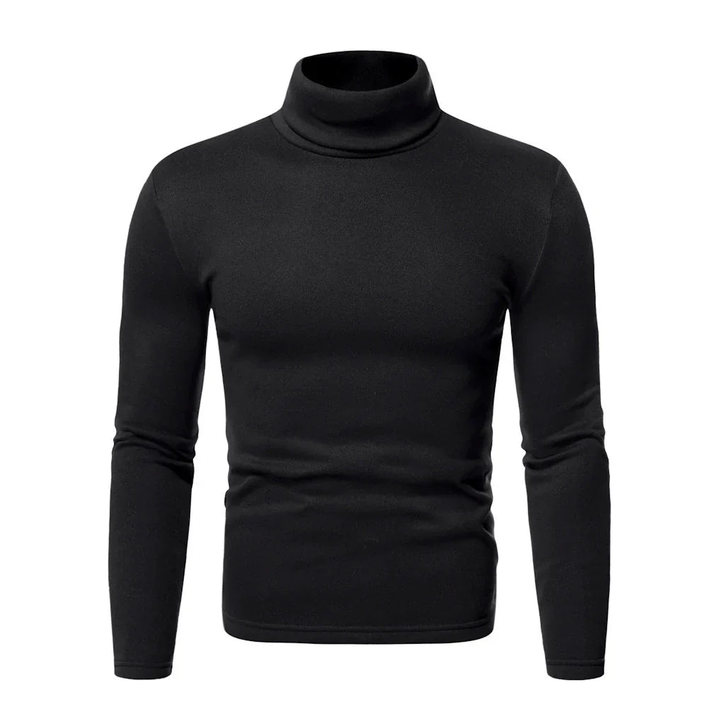 Men’s Turtleneck T-Shirt – Slim Fit – Stretch Fabric – Long Sleeve Base Layer