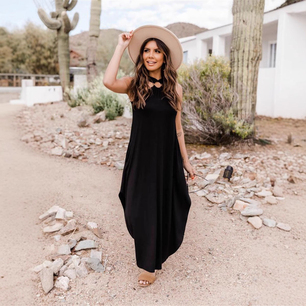 Megan | Elegant Halter Neck Dress for Summer