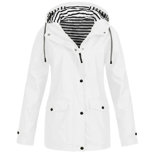 Men’s Outdoor Jacket – Waterproof – Regular Fit – Hooded – Button Cuffs – Flap Pockets