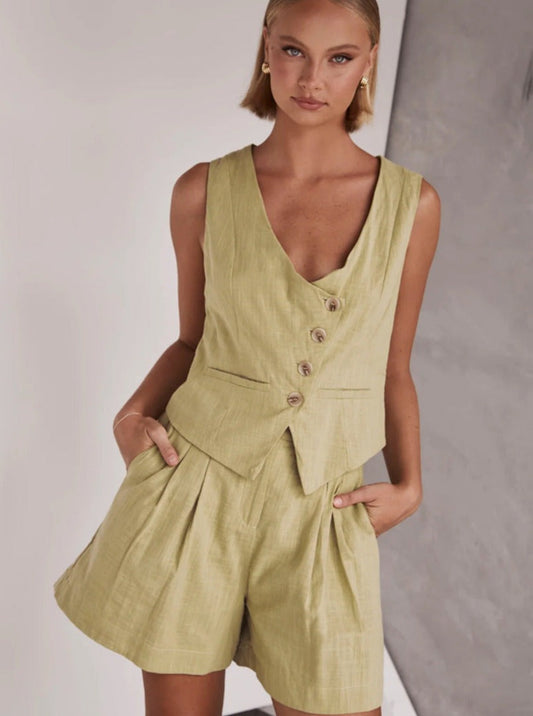 Athalia® | Fashionable Single-Breasted Vest Suit For Women In Cross-Border Style