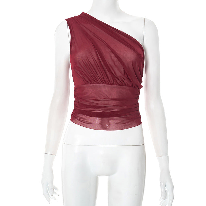 Carmen® | Women'S Asymmetric Top With Elegant Gathered Effect