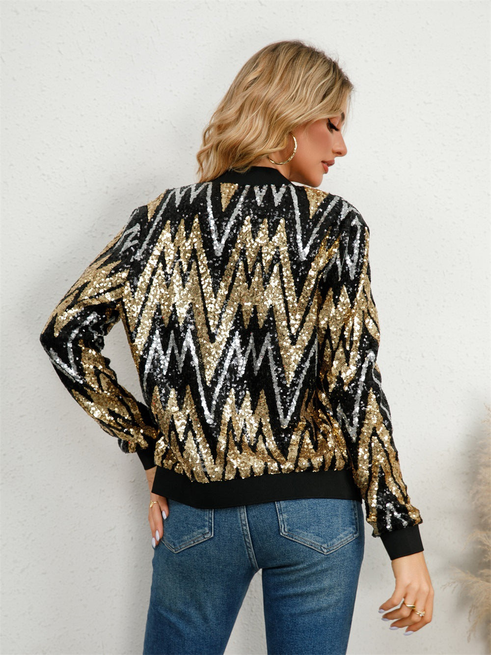 Diana | Sequin Bomber Jacket for Women