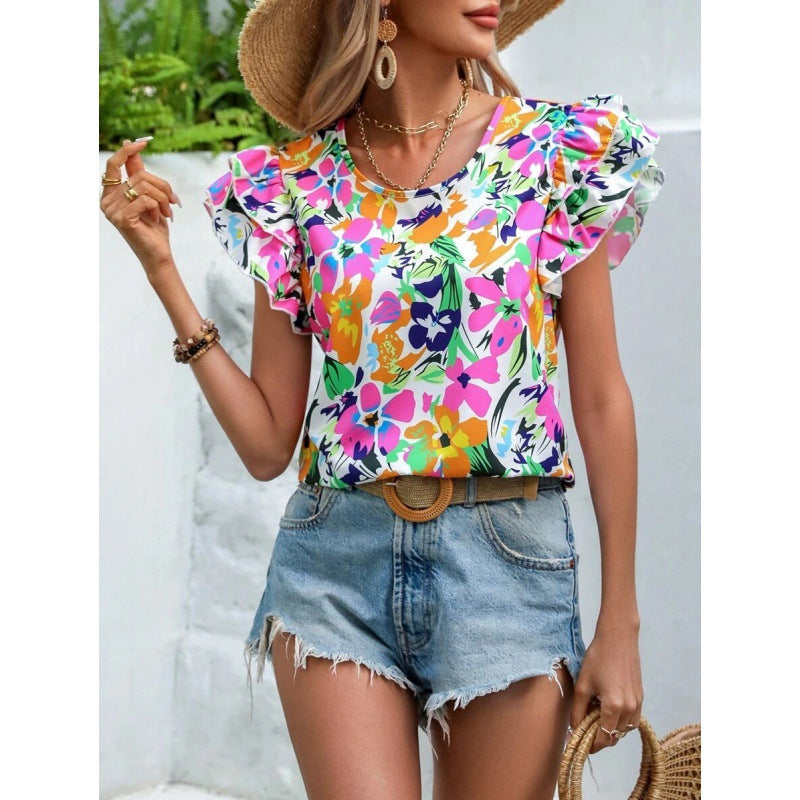 Debora® | Women'S Floral Puff Sleeve Top