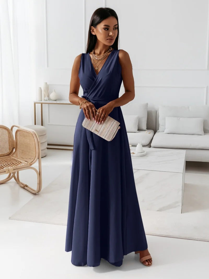 Anita® | Women'S Solid V-Neck Long Dress