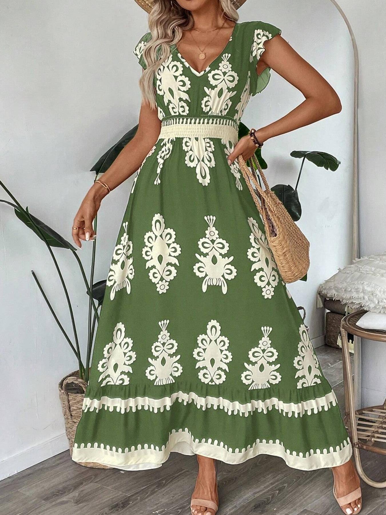 Aurora® | Women'S Embroidered V-Neck Maxi Dress