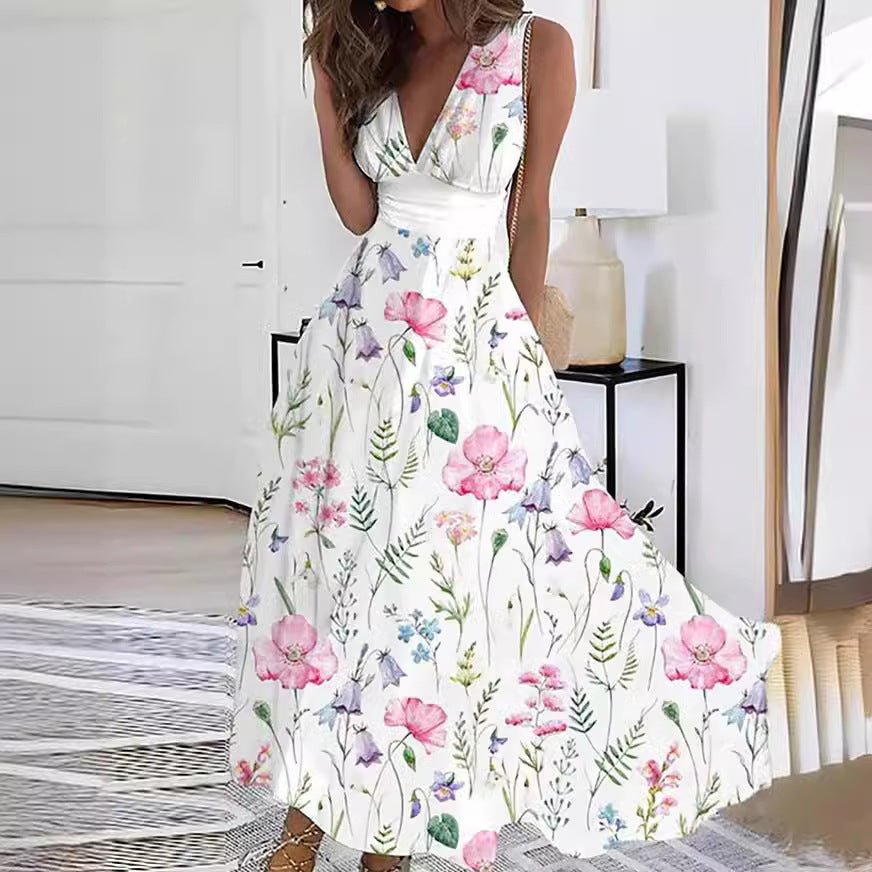 Sabrina | Enchanting Floral Maxi Dress for Effortless Elegance