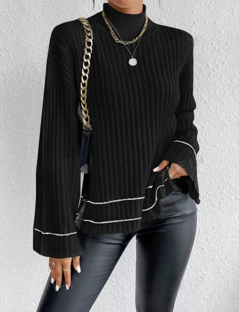 Alison | Women's Turtleneck Ribbed Sweater