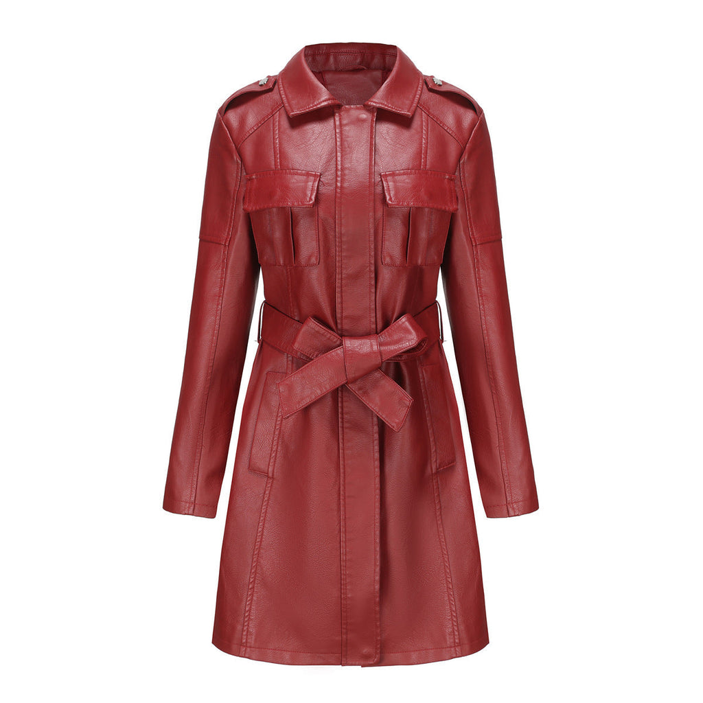 Women’s Mid-Length Jacket – Structured Fit – Sleek Finish – Flap Pockets