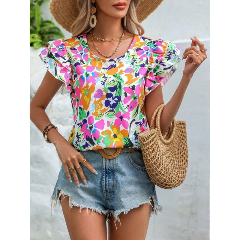 Debora® | Women'S Floral Puff Sleeve Top