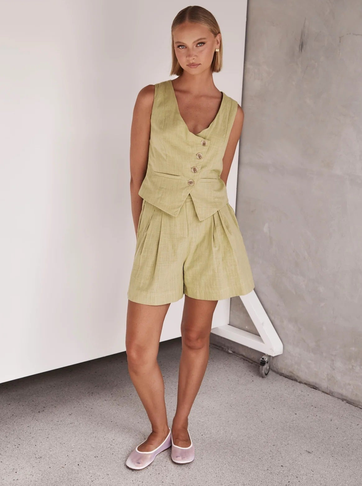 Athalia® | Fashionable Single-Breasted Vest Suit For Women In Cross-Border Style