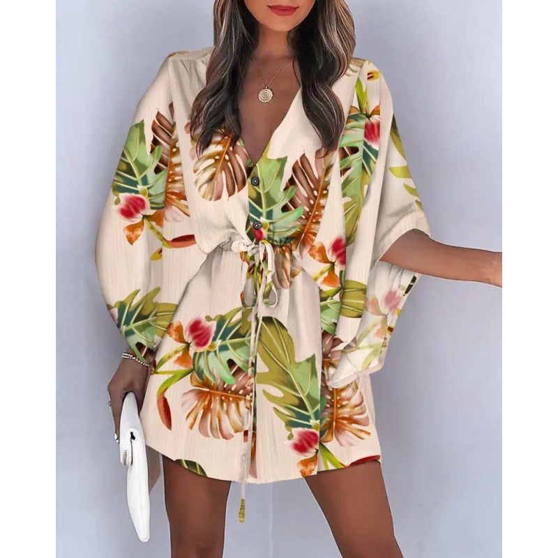 Brenda® | Women'S Floral Print Button-Up Dress