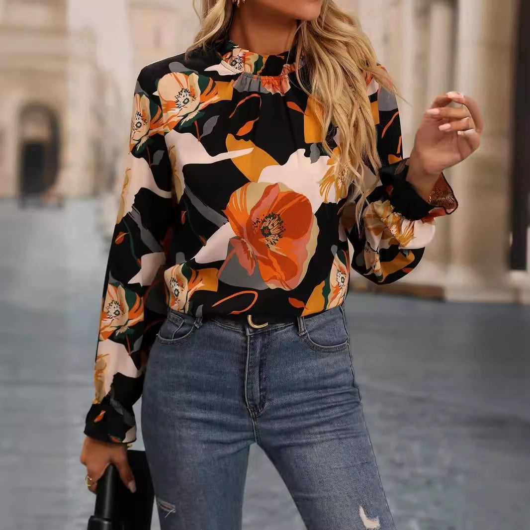 Dorotea® | Women'S Blouse With Floral Design And Elegant Ruffles
