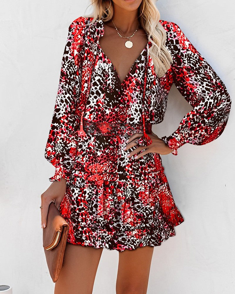 Zoe | Bold Floral Mini Dress for Vibrant Elegance