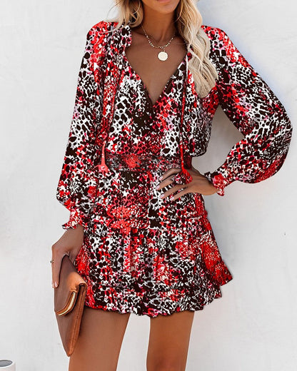 Zoe | Bold Floral Mini Dress for Vibrant Elegance