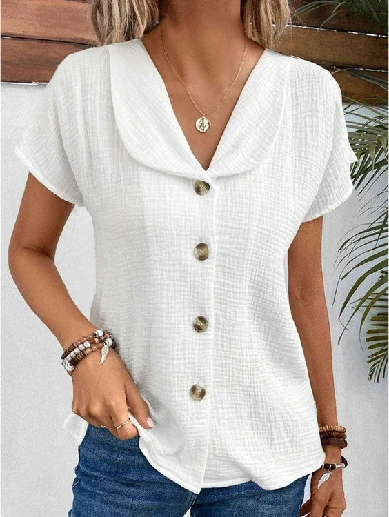 Cecilia® | Top With Collar And Buttons