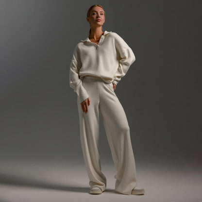 Abigail | Long sleeved polo shirt and trousers for women