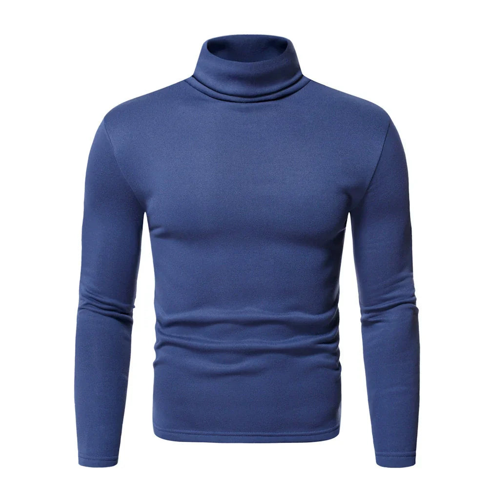 Men’s Turtleneck T-Shirt – Slim Fit – Stretch Fabric – Long Sleeve Base Layer