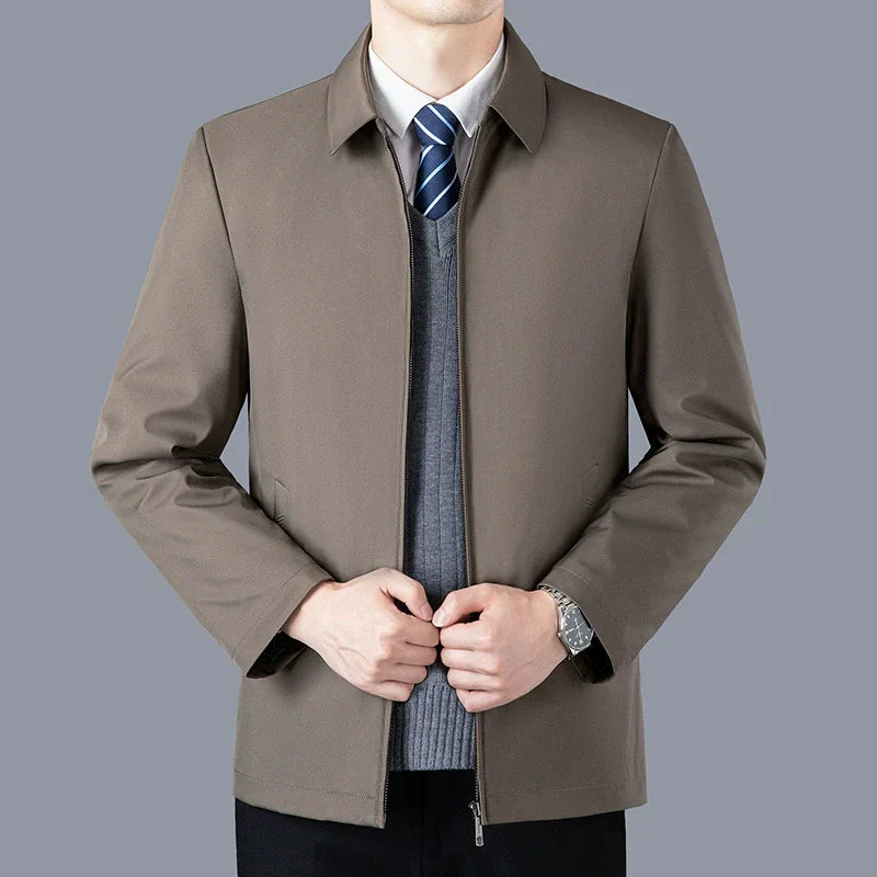 Men’s Jacket – Structured Fit – Detachable Liner – Waist Length Business Casual