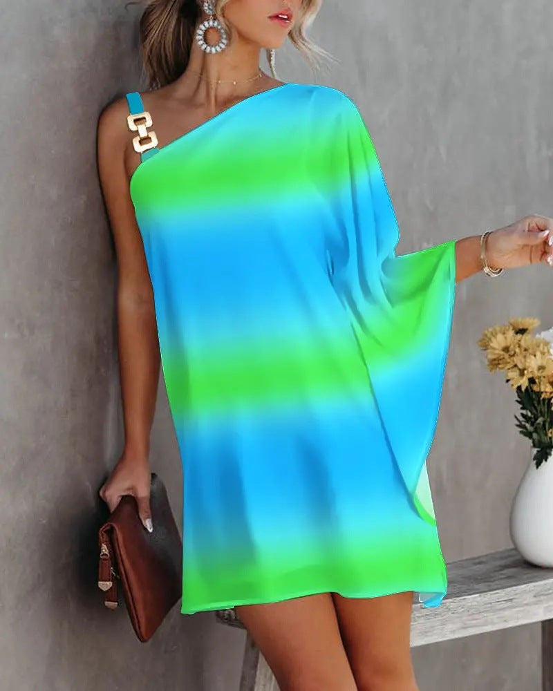 Ana® | Women'S Asymmetric Mini Dress With Decorative Shoulder Detail And Elegant Design