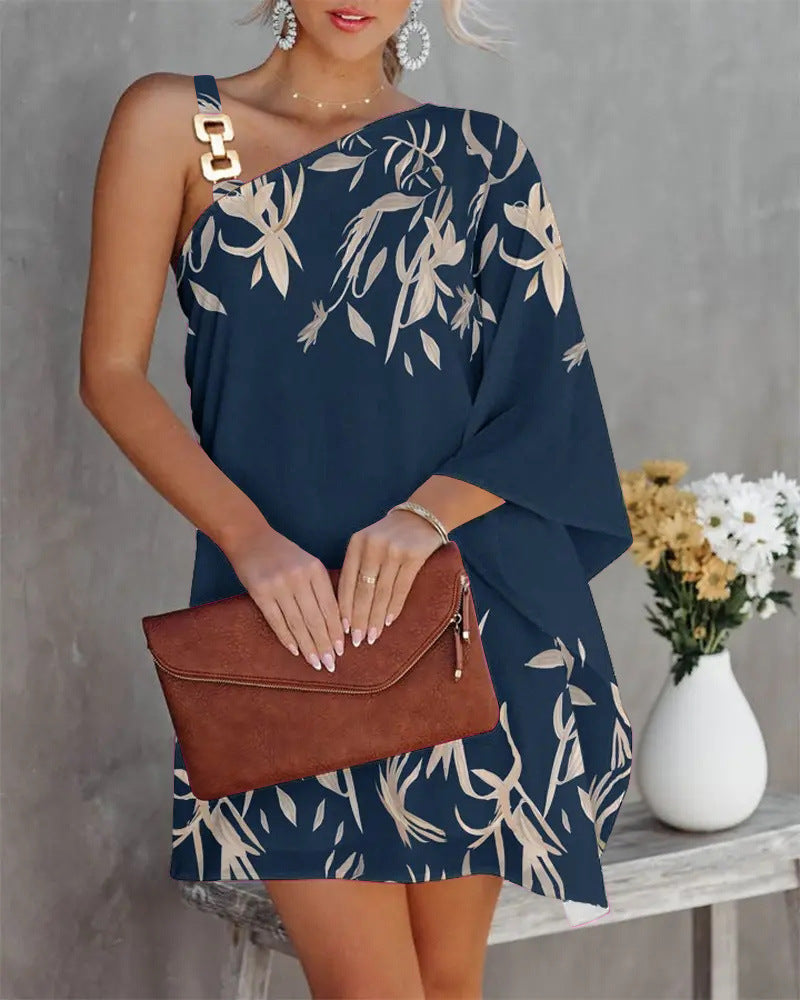 Ana® | Women'S Asymmetric Mini Dress With Decorative Shoulder Detail And Elegant Design