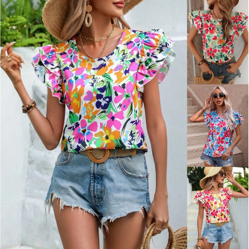 Debora® | Women'S Floral Puff Sleeve Top