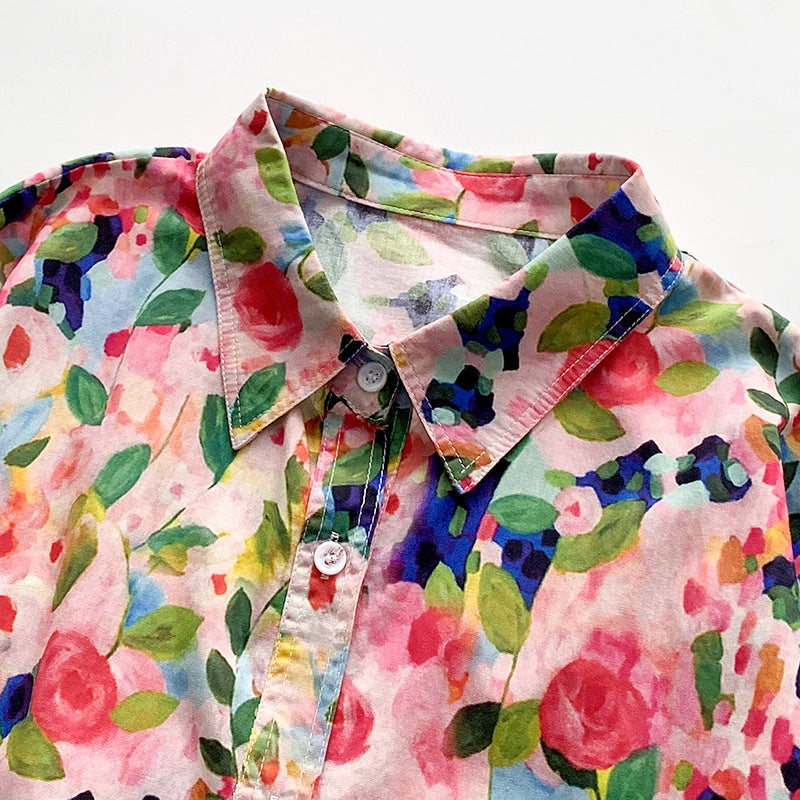 Belén® | Women'S Blouse With Colorful Floral Print And Loose Fit