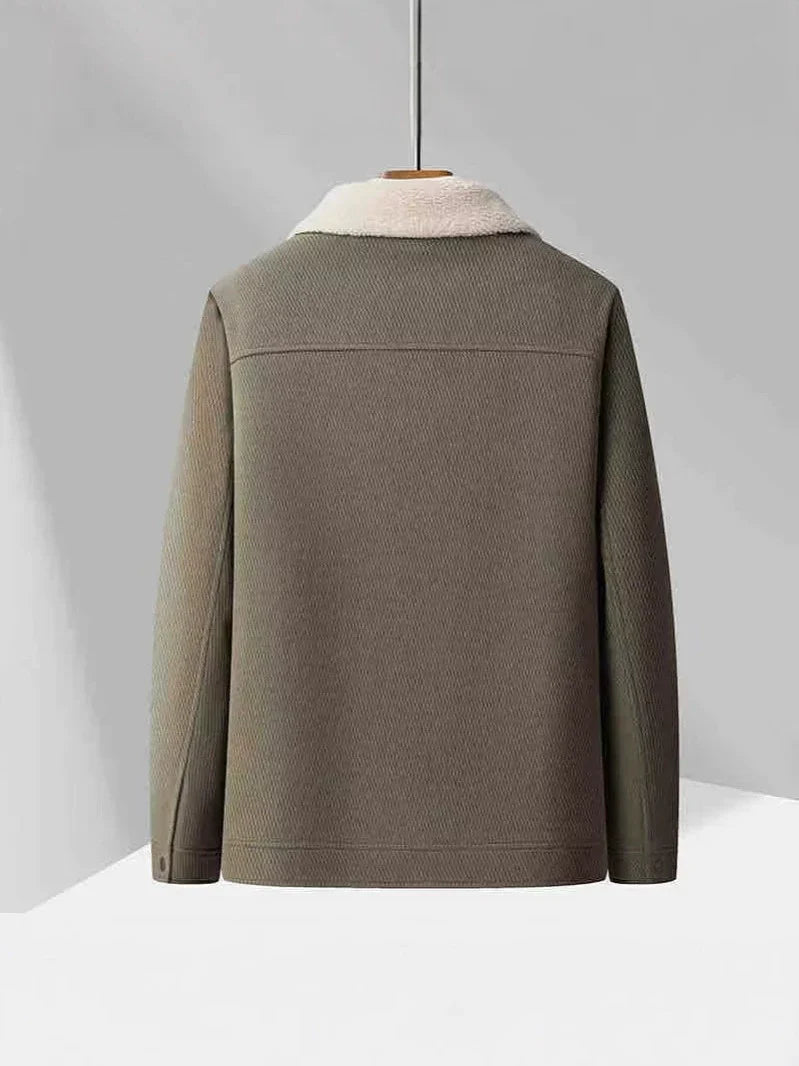 Men’s Velvet Jacket – Tailored Fit – Wool Lined – Lapel – Button Front – Chest Pockets