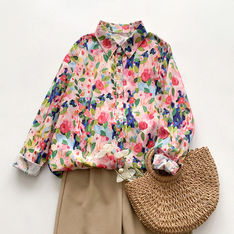 Belén® | Women'S Blouse With Colorful Floral Print And Loose Fit