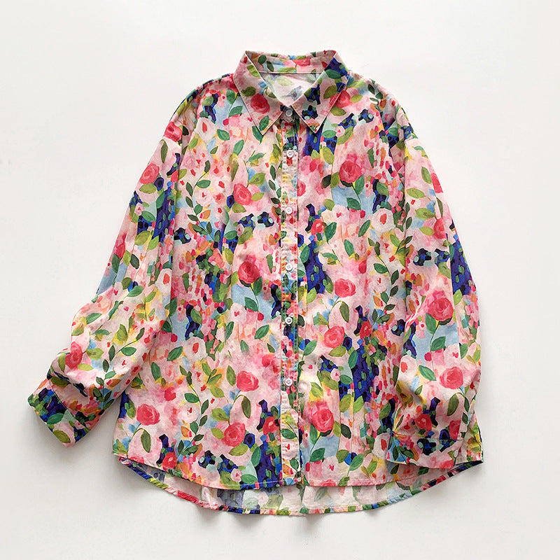 Belén® | Women'S Blouse With Colorful Floral Print And Loose Fit