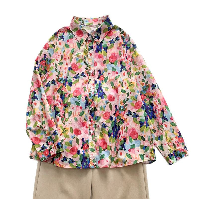 Belén® | Women'S Blouse With Colorful Floral Print And Loose Fit