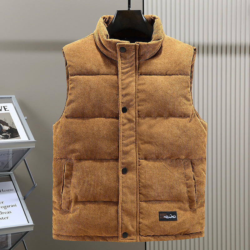 Kent | Men's Sleeveless Corduroy Puffer Vest