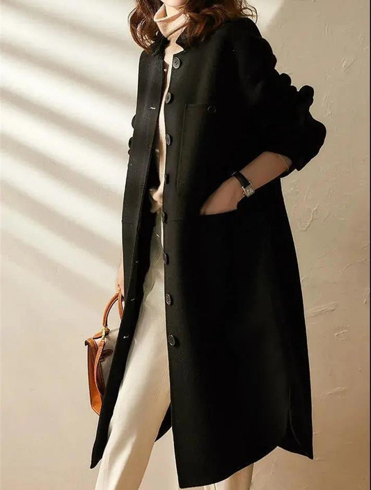 Maria | Women's Button Front A-Line Coat
