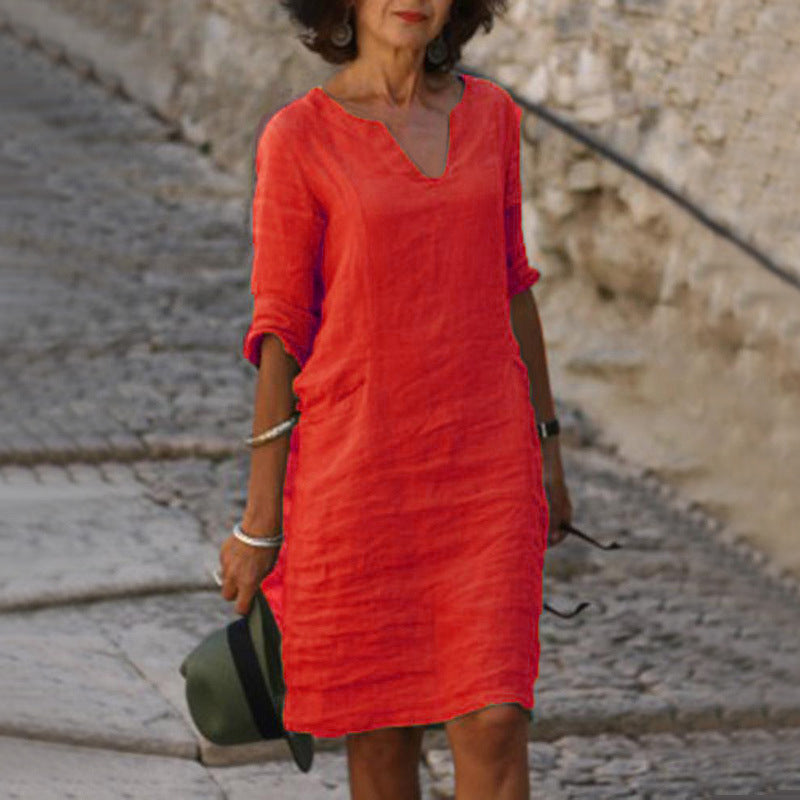 Anabel® | Tummy-Covering V-Neck Dress