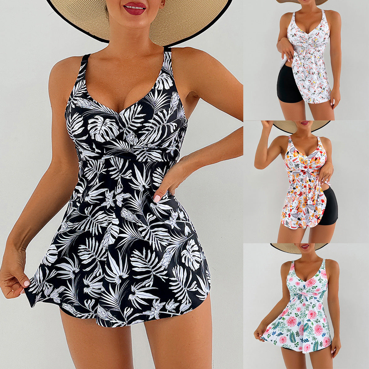 Bárbara® | Women'S Swim Dress With Floral Design And Ruffles