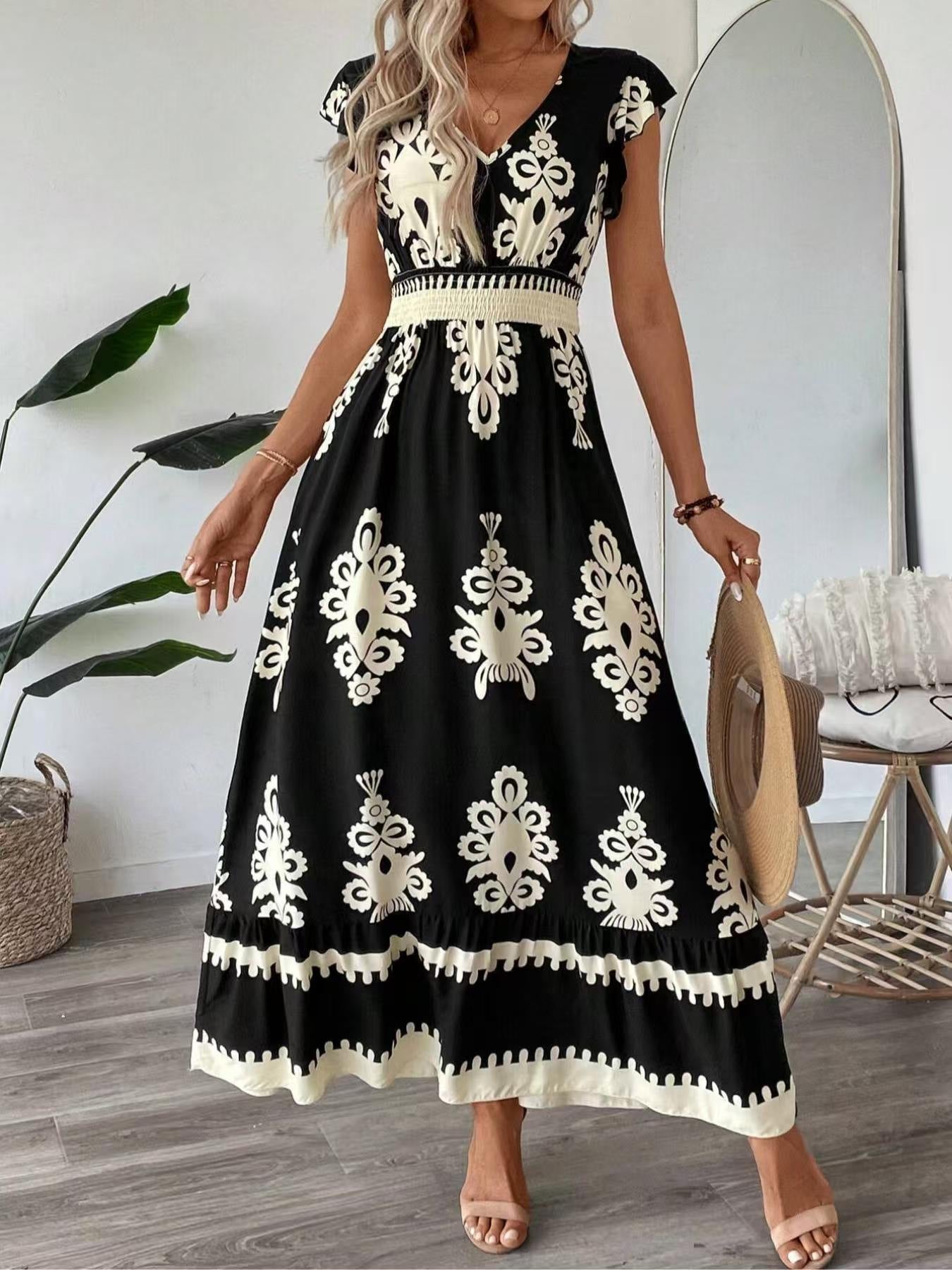 Aurora® | Women'S Embroidered V-Neck Maxi Dress