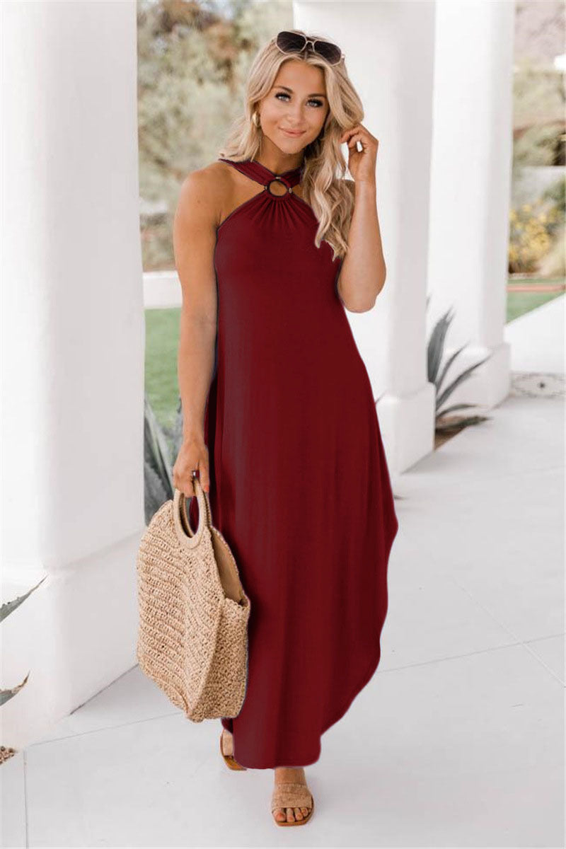 Megan | Elegant Halter Neck Dress for Summer