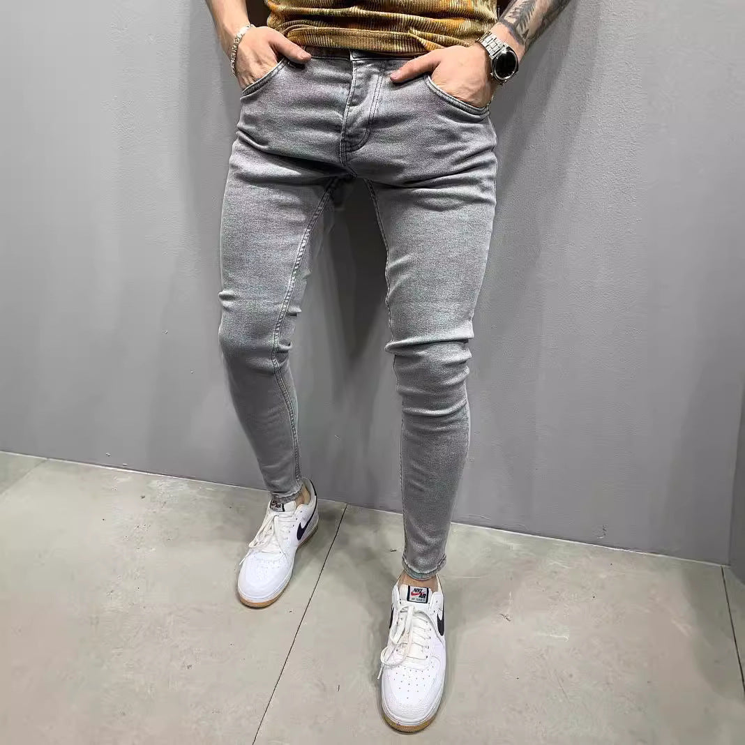 Men’s Skinny Jeans – Stretch Denim – Slim Fit – Five-Pocket Full Length Casual