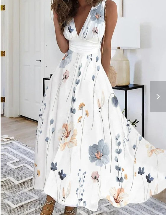 Sabrina | Enchanting Floral Maxi Dress for Effortless Elegance