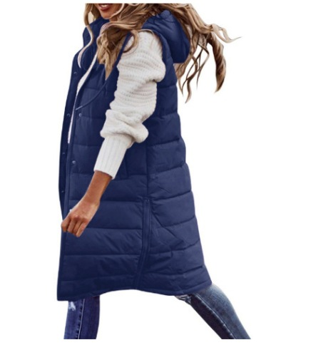 Kristen | Women's Hooded Longline Puffer Vest