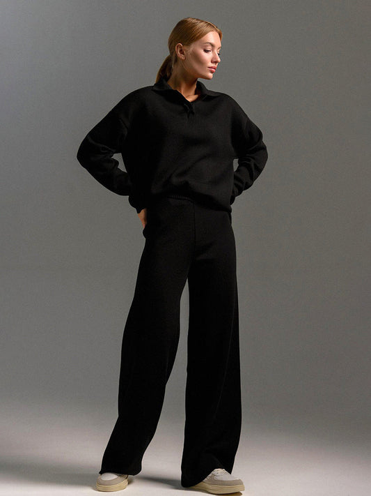 Abigail | Long sleeved polo shirt and trousers for women