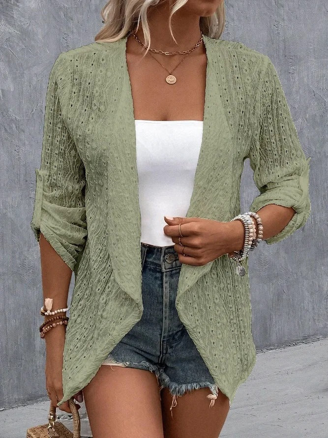 Nancy | Women's Open Front Draped Cardigan