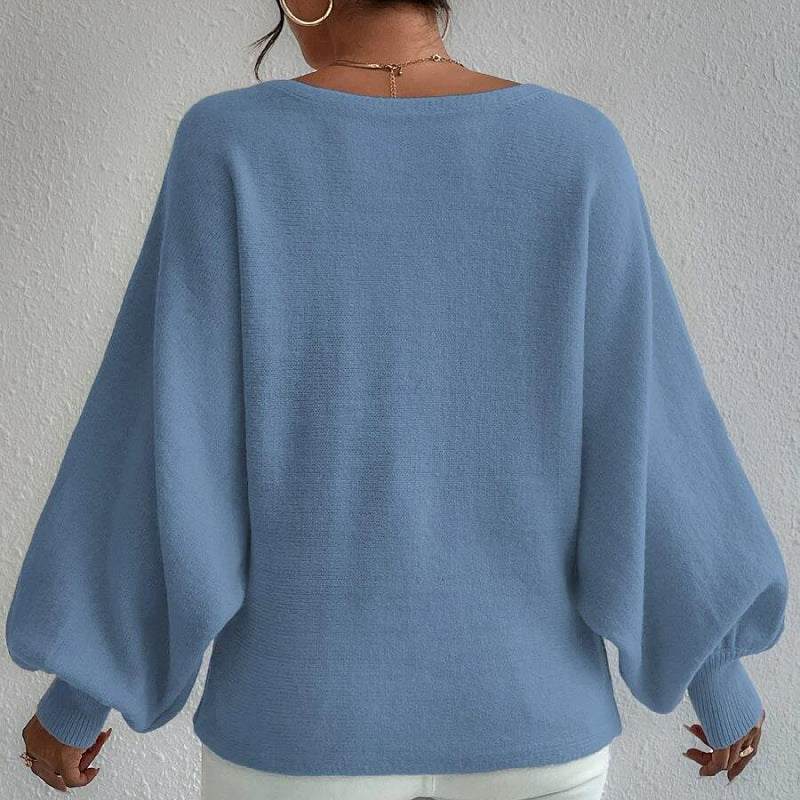 Delia® | Loose women's sweater with lantern sleeves