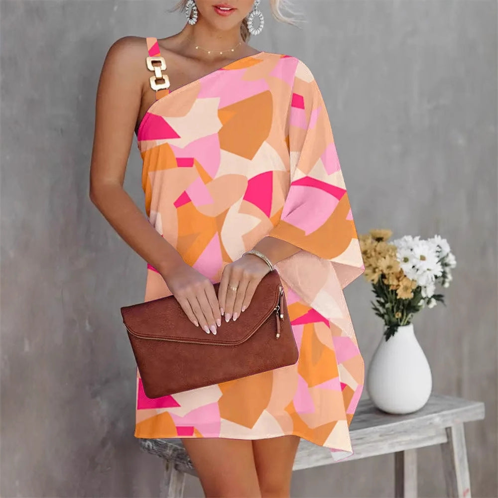 Ana® | Women'S Asymmetric Mini Dress With Decorative Shoulder Detail And Elegant Design